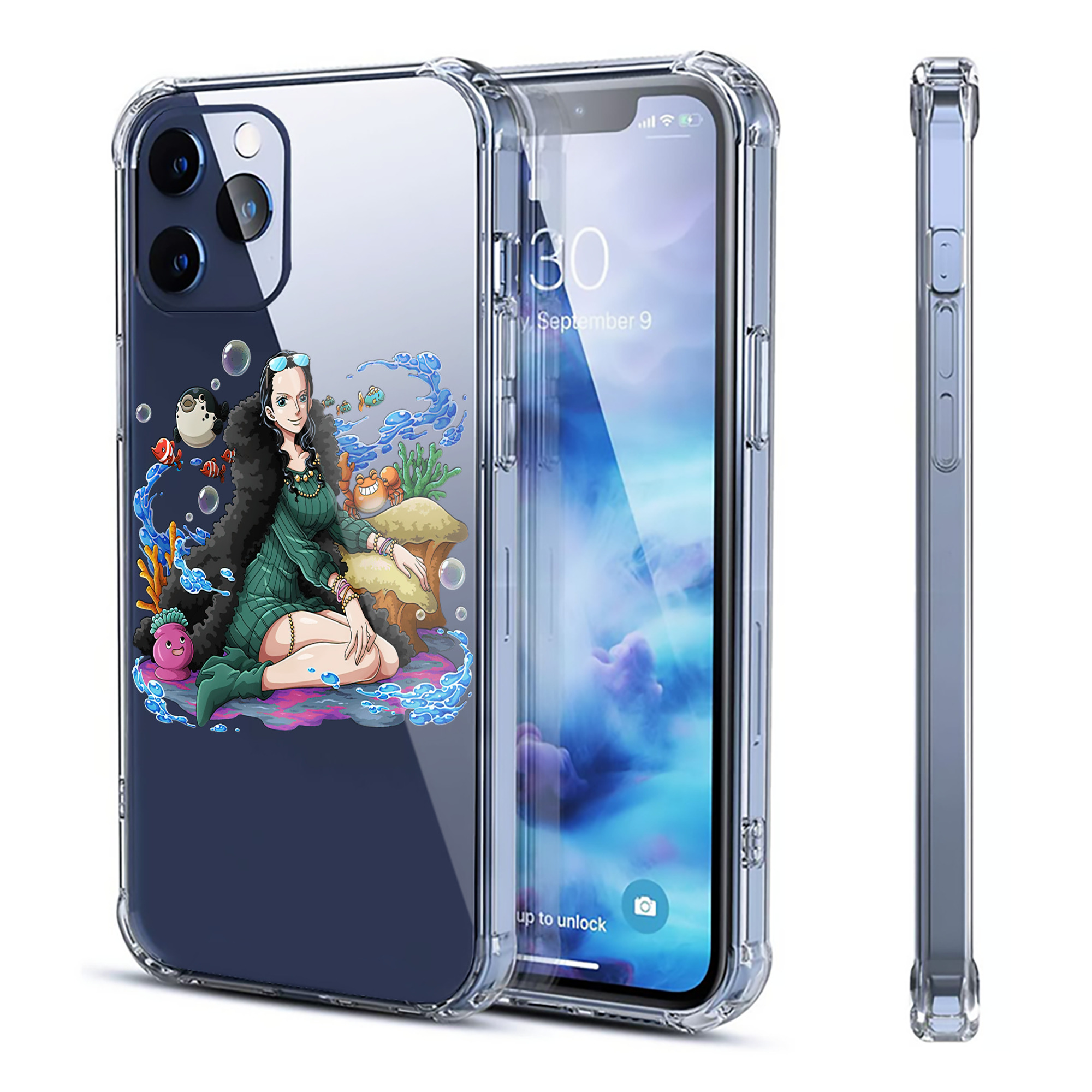 （画像用） ワンピース ニコ・ロビン ONE PIECE Nico Robin 【iPhone 12シリーズ対応】透明スマホケース（クリアソフトケース）